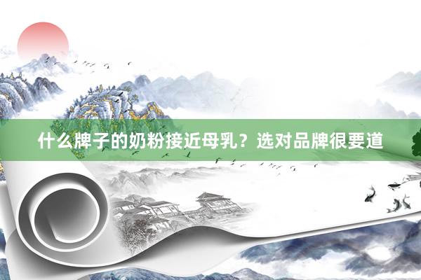 什么牌子的奶粉接近母乳？选对品牌很要道